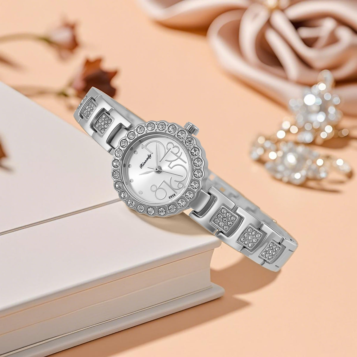 Luxury Gold Crystal Bracelet Watch for Women | Elegant Fashion Dress Wrist Watch